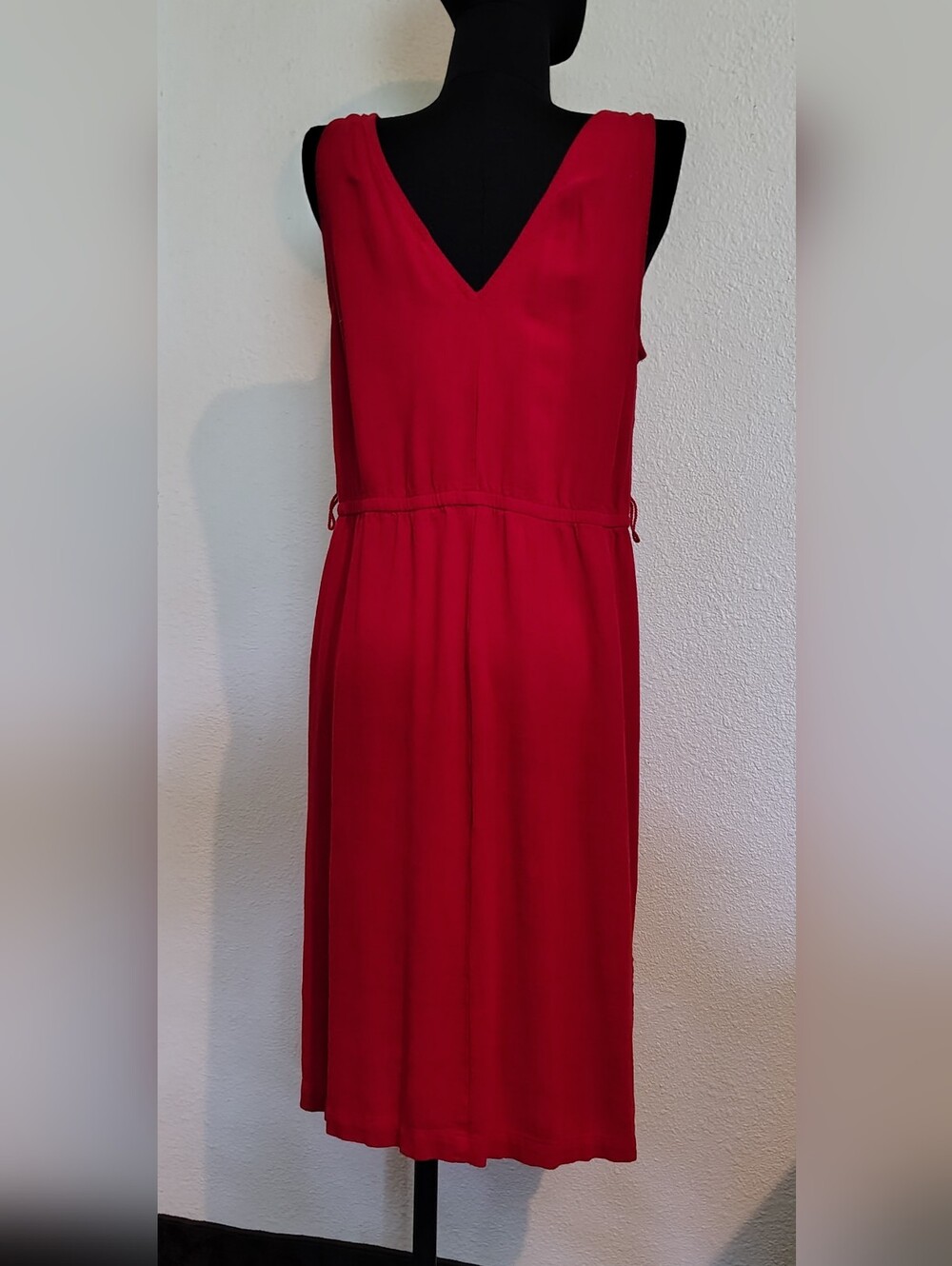 Universal Thread Red Button-Front Sleeveless Midi Dress Slit Sides Women Large - Picture 5 of 8